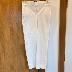 J.Crew Kate White Straight-Leg Pants 00P